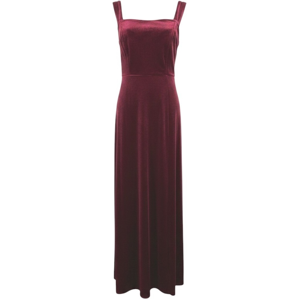 Birdy Grey Red Velvet Corset Maxi Dress Size 8 Bridesmaid Gown Coquette Regency